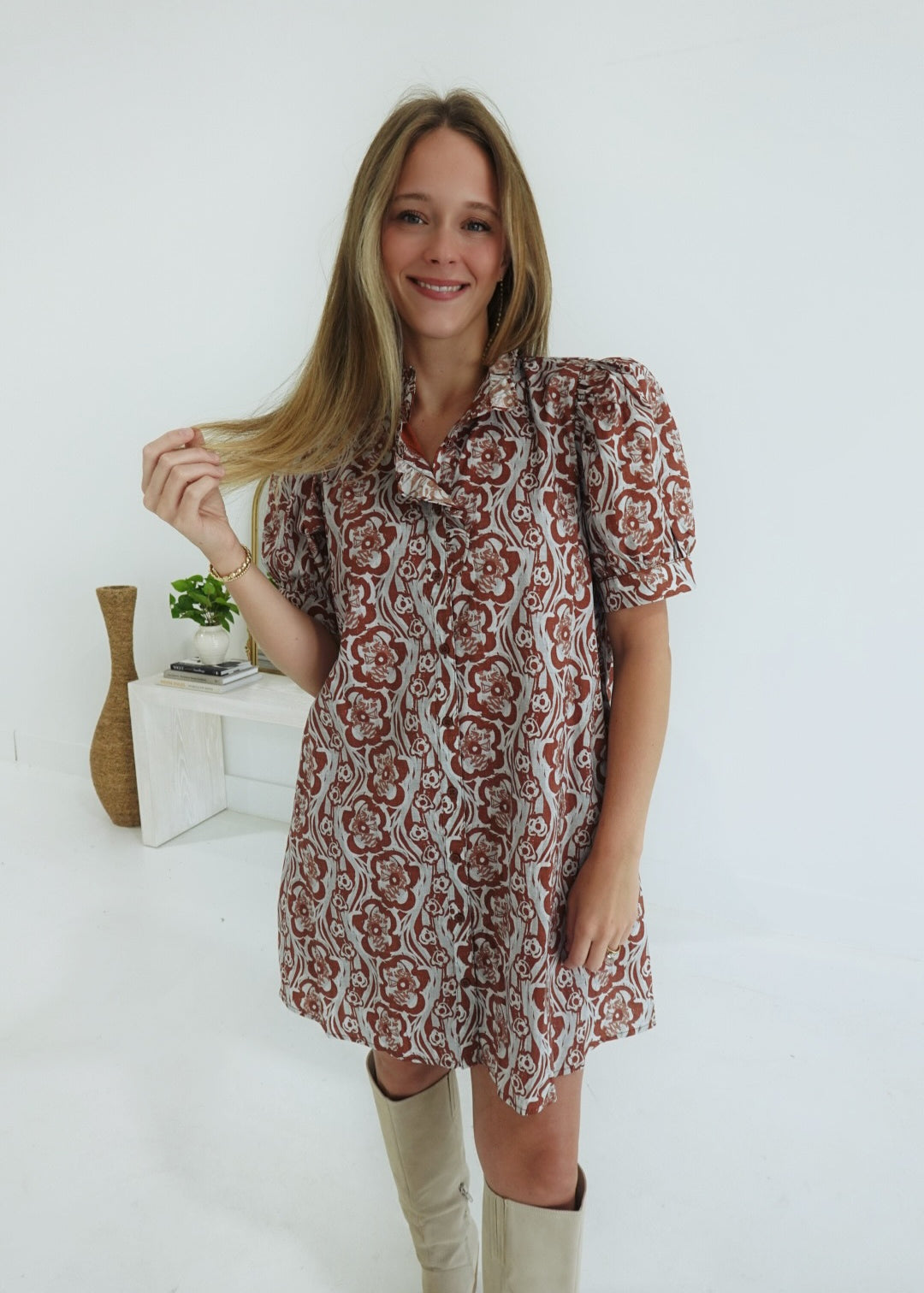 Doodle Dru Mini Dress - Camel