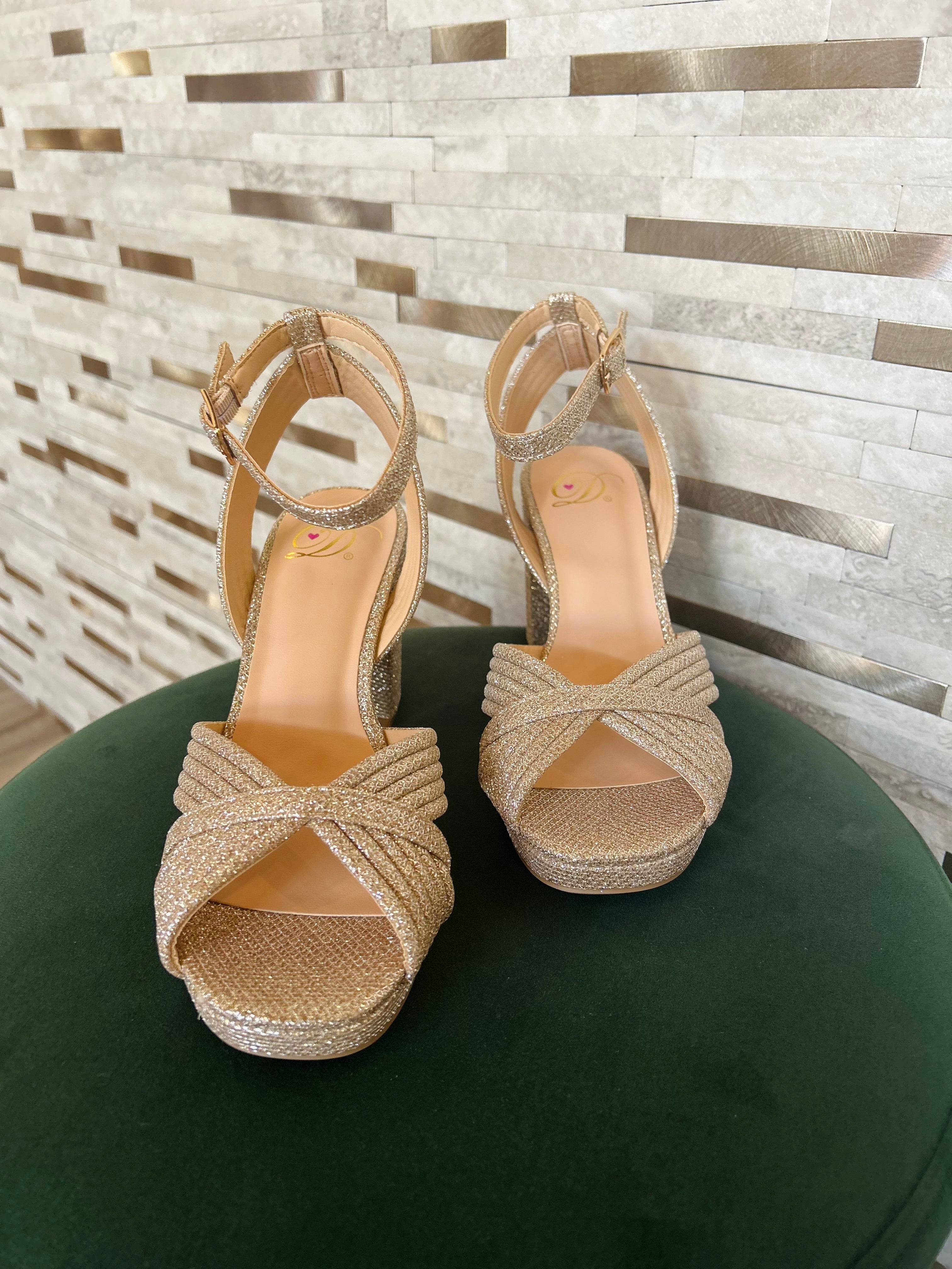 Sparkle At Night Heel - Gold