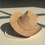 Corduroy Braided Band Hat - Tan