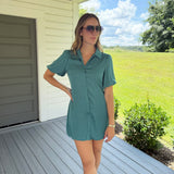 My Own World Mini Dress - Green Lake