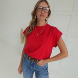 Mabry Sweater Top - Ruby