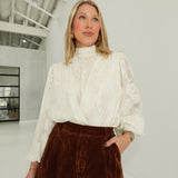 Chaste Jacquard Blouse
