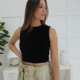 Selma Crop Top - Black