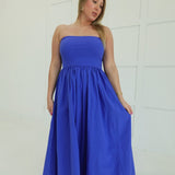 Upper Hand Midi Dress - Cobalt