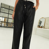 Lorraine Leather Pants - Black