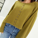 Babes Boxy Cardi Top - Moss
