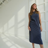 Yes Day Midi Shirt Dress - Navy