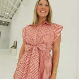 Housewives Mini Dress - Pink/Brown