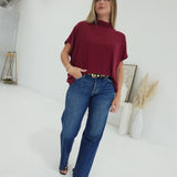 Staycation Top - Burgundy