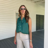Serene Sleeveless Blouse - Forest