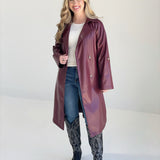 Ivanna Leather Trench-Coat