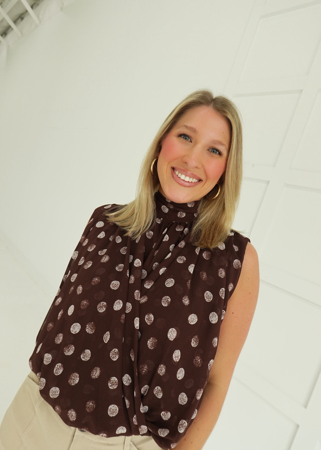 Velma Polkadot Top