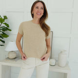 Wind Up Sweater Top - Lt Taupe