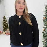 Goldie Chunky Sweater - Black