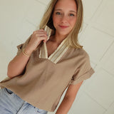 Claudia Crochet Trim Blouse