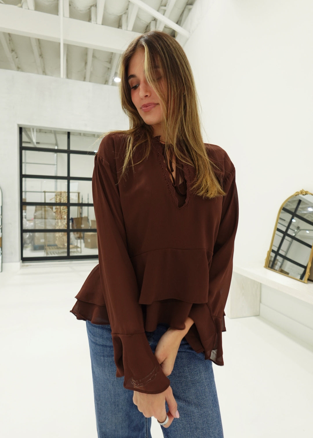 Callie Blouse - Brown