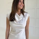 The Night Away Midi Dress - Cream