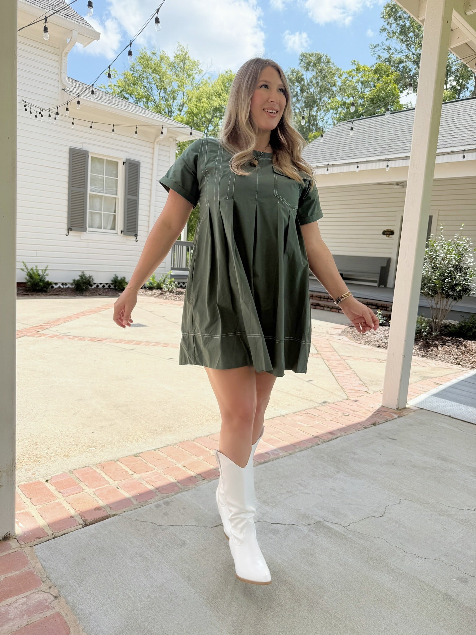Peyton Mini Dress - Forest