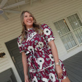 Mum Grazing Mini Dress - Plum