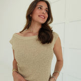 Nala Sweater Top - Lt khaki