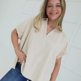 Wanda Collared Blouse - Ecru