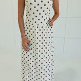 Dotty At Sea Midi Dress - Khaki