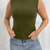 Simplicity Sleeveless Top - Olive