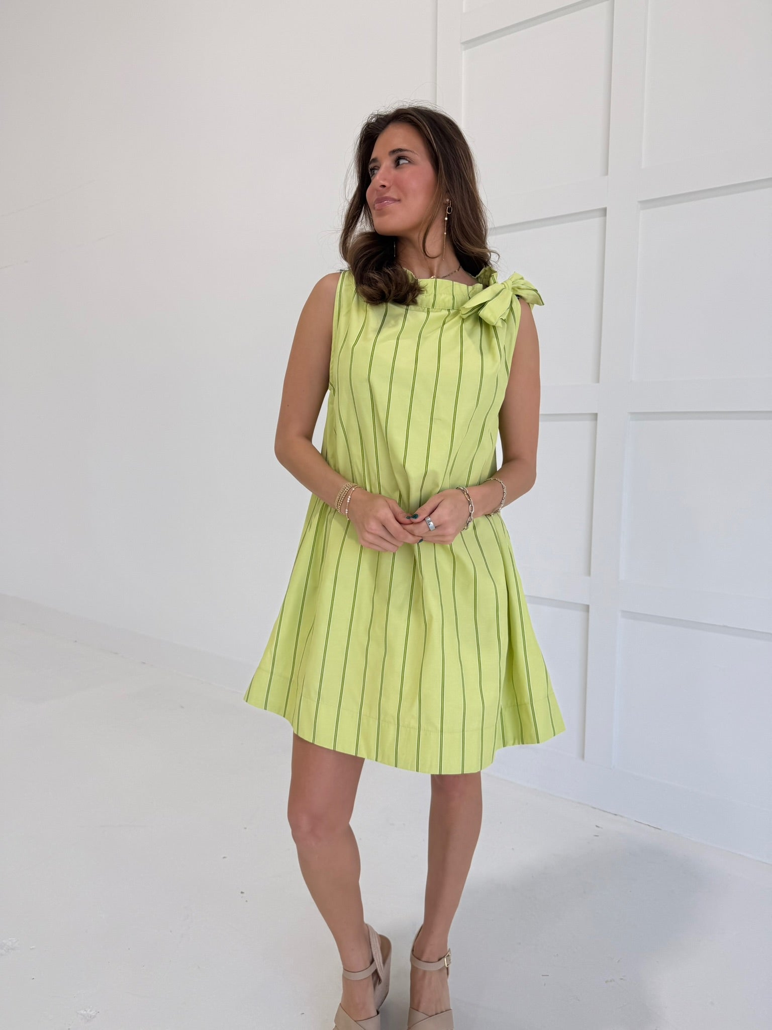 Château Mini Dress - Lime