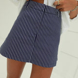 Chisholm Striped Skort - Navy GAME DAY