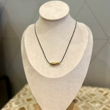 Warped Bar Cord Necklace