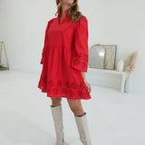 All in Favor Mini Dress - Red