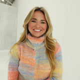 Serena Zip Up Top - Lemon Sorbet
