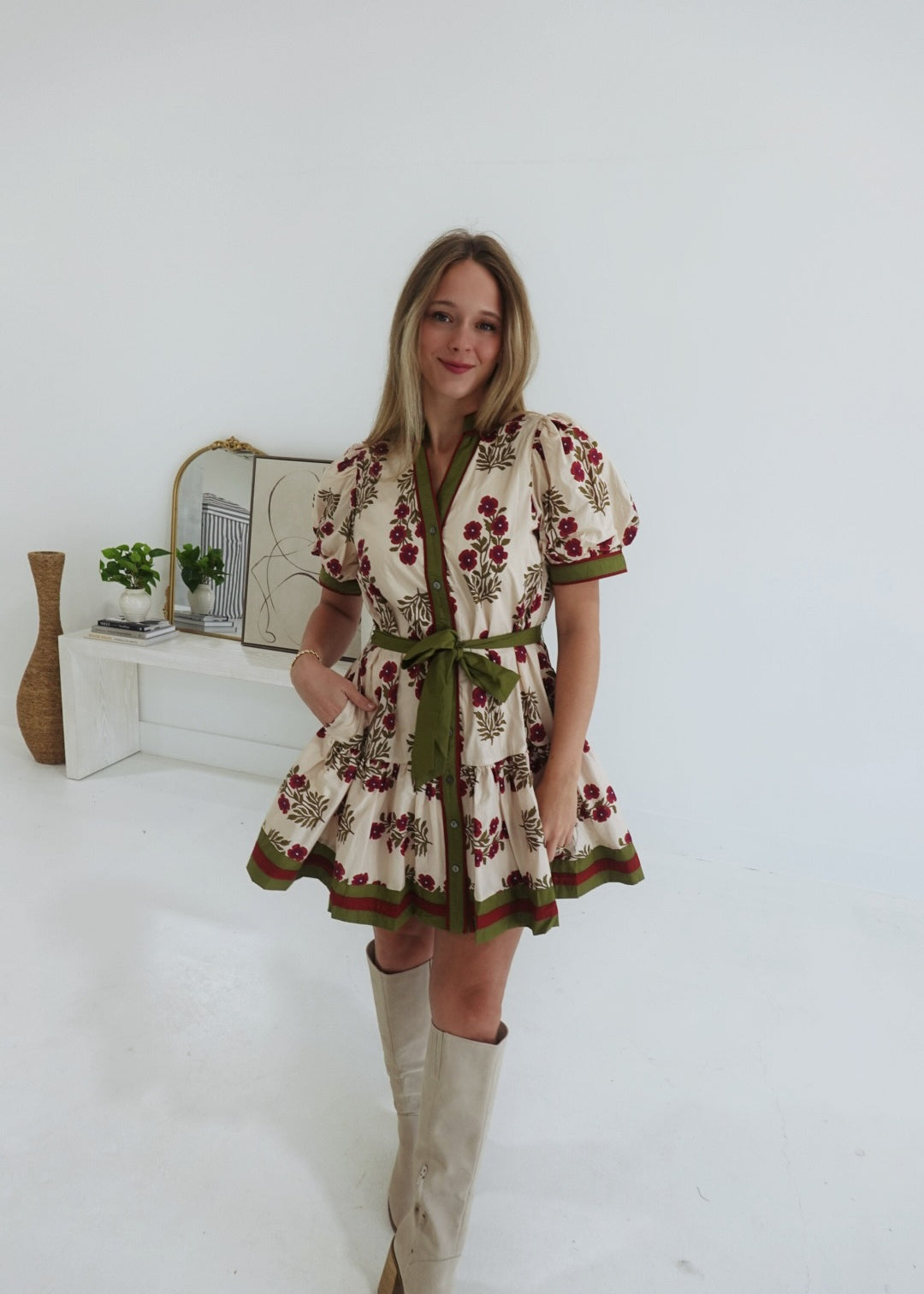 Barlow Mini Dress - Ecru