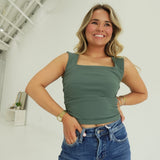 Pippa Ruched Top - Dusty Hunter