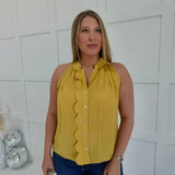 Serene Sleeveless Blouse - Gold