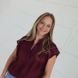 Well-Rounded Satin Blouse