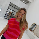 The Apex Sleeveless Sweater - Fuchsia Mix