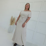 Taupe This Moment Midi Dress