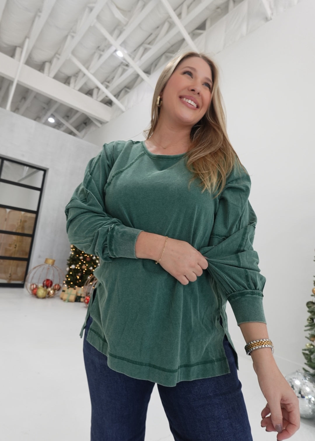 Embracing The Casual Top - Green