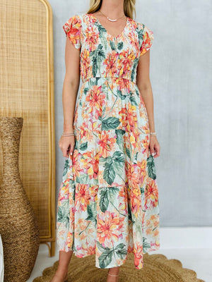 Midsummers Floral Dress - Mint