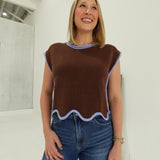 Overlook It Top - Brown