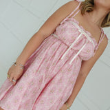 Buy Myself Flowers Mini Dress - Pink