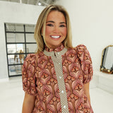 Fall Blooms Top - Brown