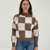 Make Your Move Checkered Sweater