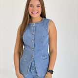 Dash Denim Top - Denim