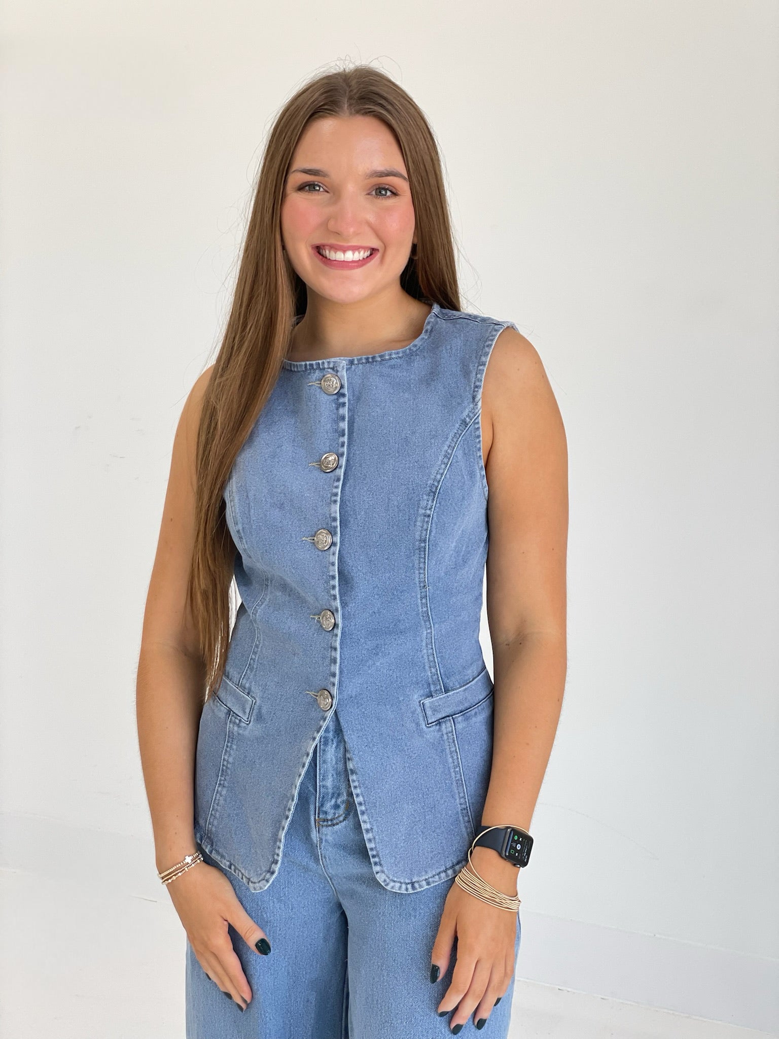 Dash Denim Top - Denim