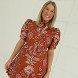 Estelle Mini Dress - Rust