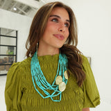 Multi Turq Layered Necklace