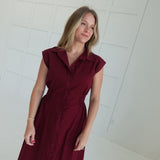 Lucy Midi Dress - Burgundy