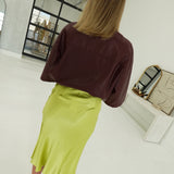 Crosby Cropped Jacket - Wine